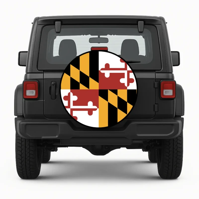 The Maryland Flag Spare Tire Cover