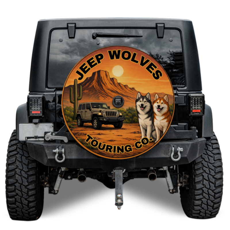 Jeep Wolves — custom spare tire cover by Wheel Shell