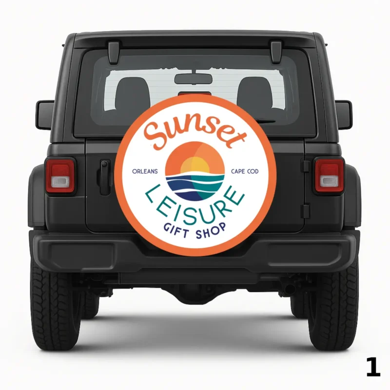 Sunset Leisure Gift Shop — custom spare tire cover by Wheel Shell