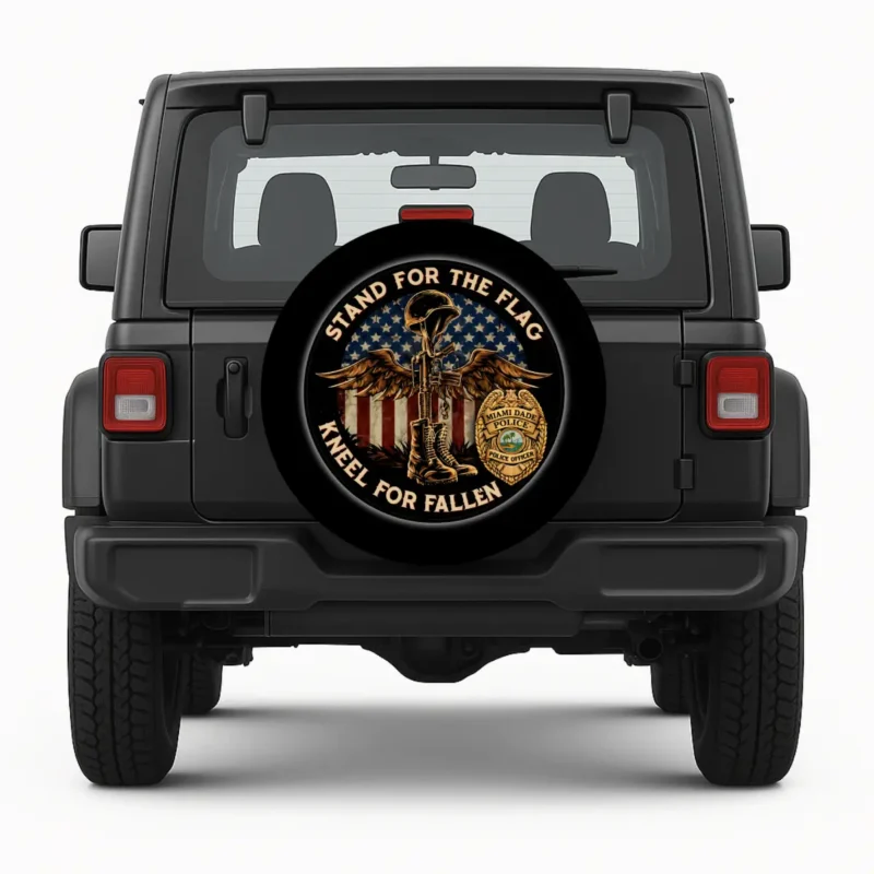 Stand For Your Flag Patriotic Spare Tire Cover