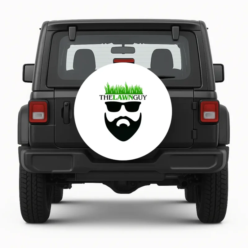 The Lawn Guy — custom spare tire cover by Wheel Shell