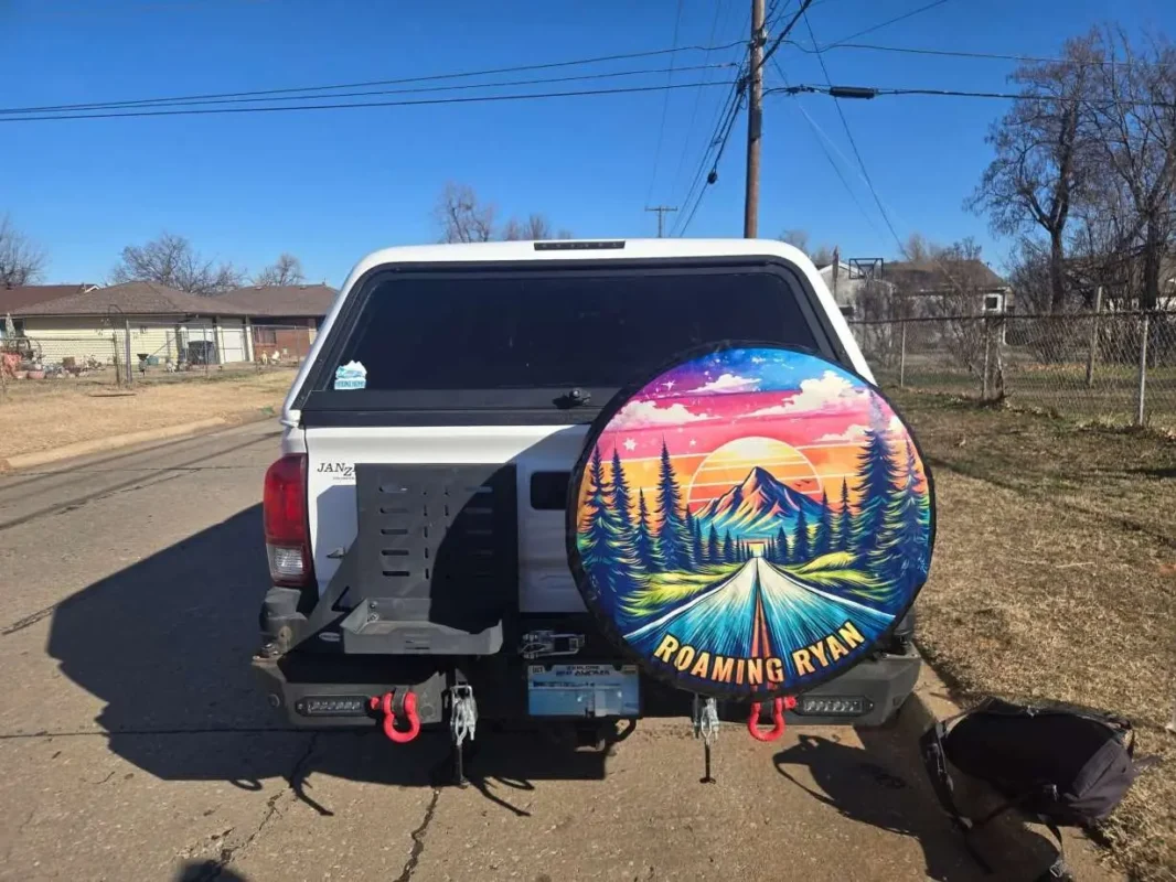 Jeep Wrangler spare tire cover — customer photo by Daniel B, USA, OK