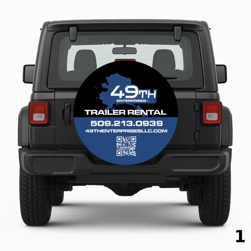 =49th Enterprises Trailer Rental Spare Tire Cover