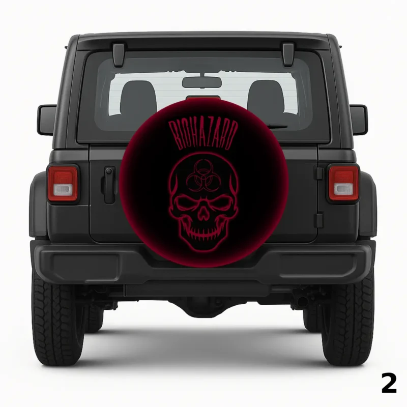Housse de roue de secours =Biohazard Skull