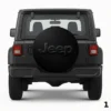 =Black Jeep Logo Spare Tire Cover