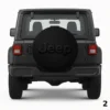 =Black Jeep Logo Spare Tire Cover