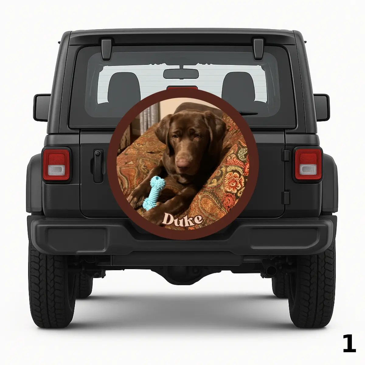 =Chocolate Lab Duke Spare Tire Cover