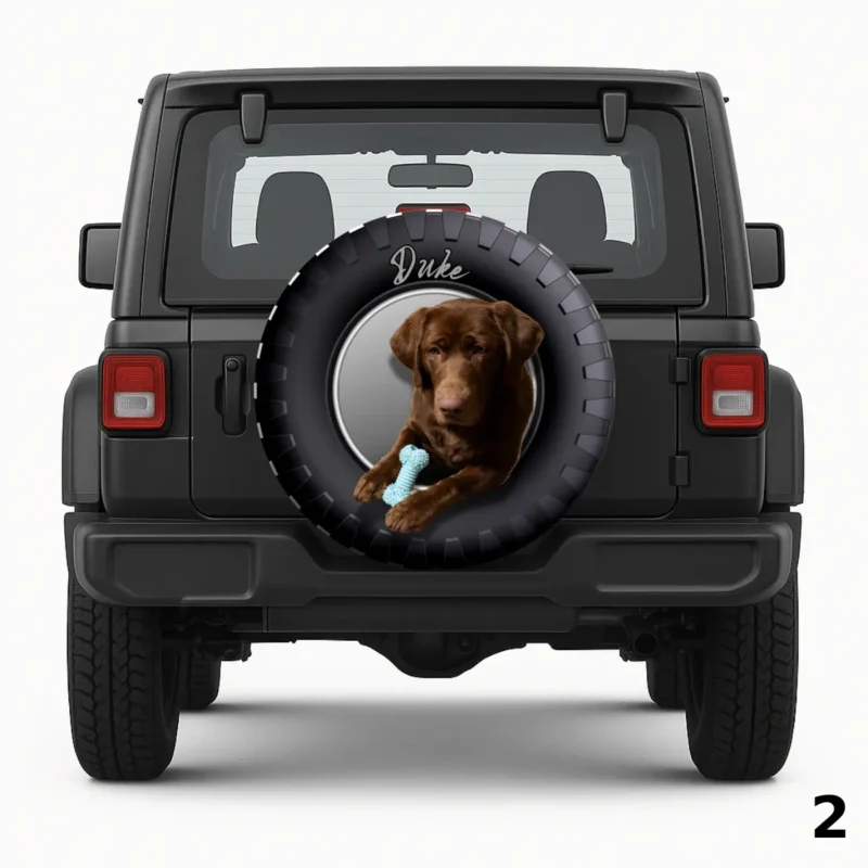 =Chocolate Lab Duke Spare Tire Cover