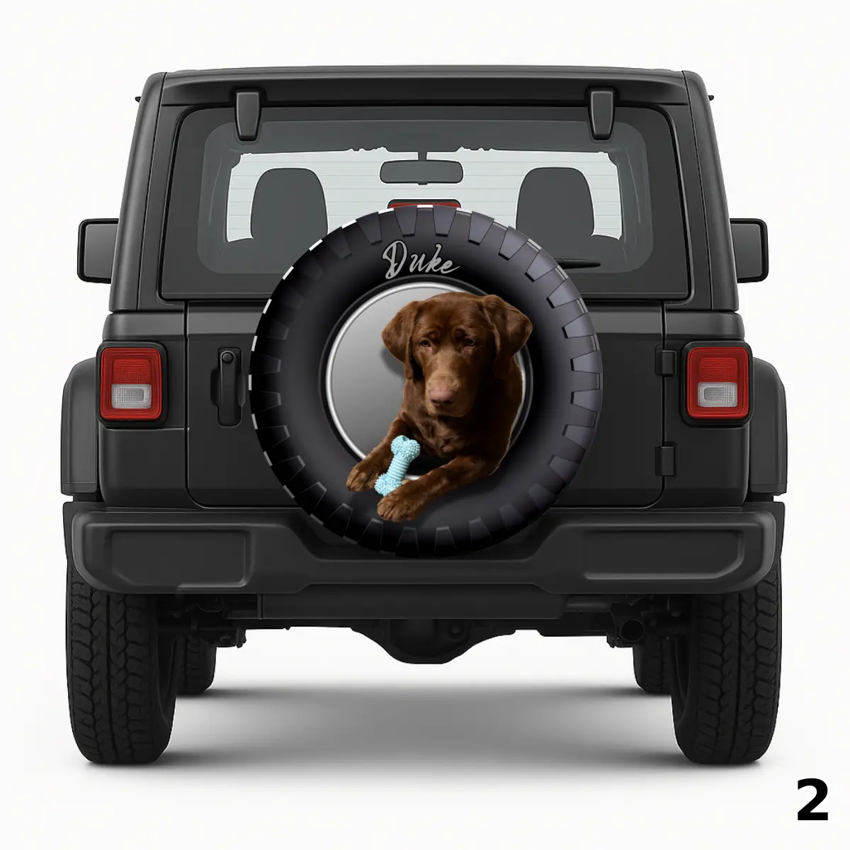 =Chocolate Lab Duke Spare Tire Cover