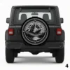 =Compass with mountain background Spare Tire Cover
