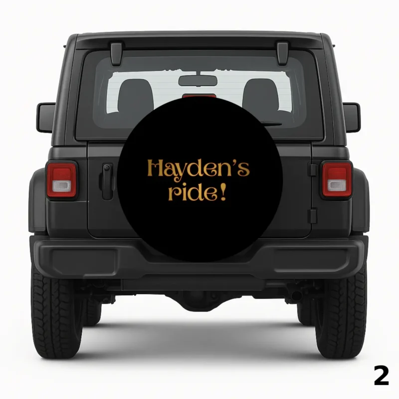 =Hayden’s ride Spare Tire Cover