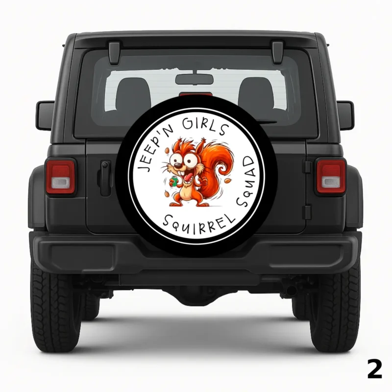 =Jeep'n Girls Squirrel Squad Spare Tire Cover