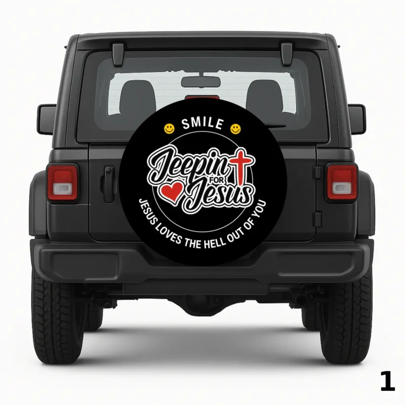 =Housse de Roue de Secours Jeepin' for Jesus