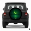 =Lime Green Moon Spare Tire Cover