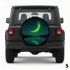 =Lime Green Moon Spare Tire Cover