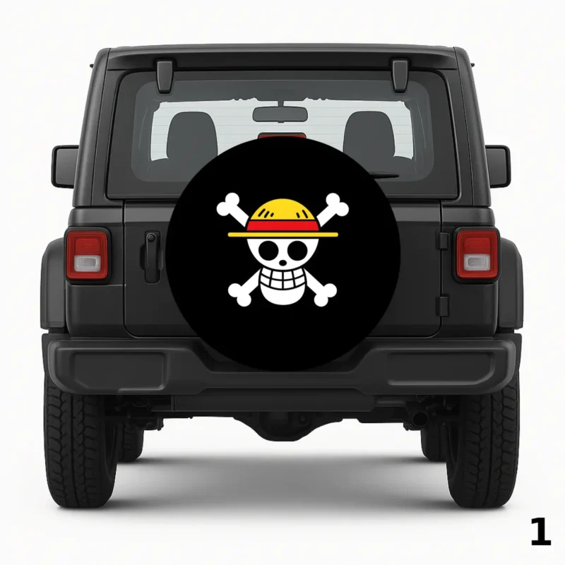 Housse de roue de secours =One Piece Pirate Logo
