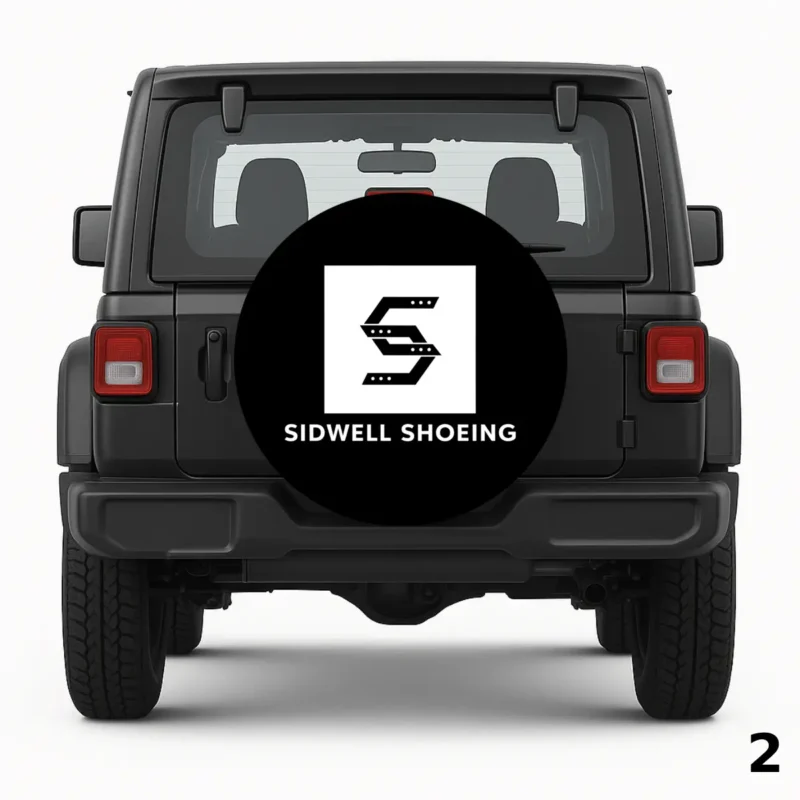 =Sidwell Shoeing logo Spare Tire Cover