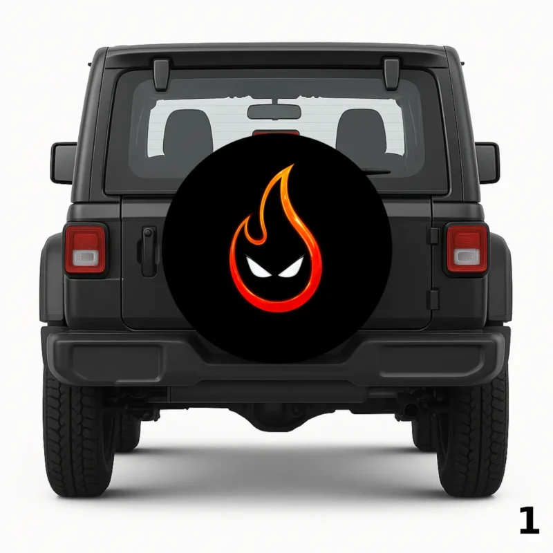 =Smiling Flame Spare Tire Cover