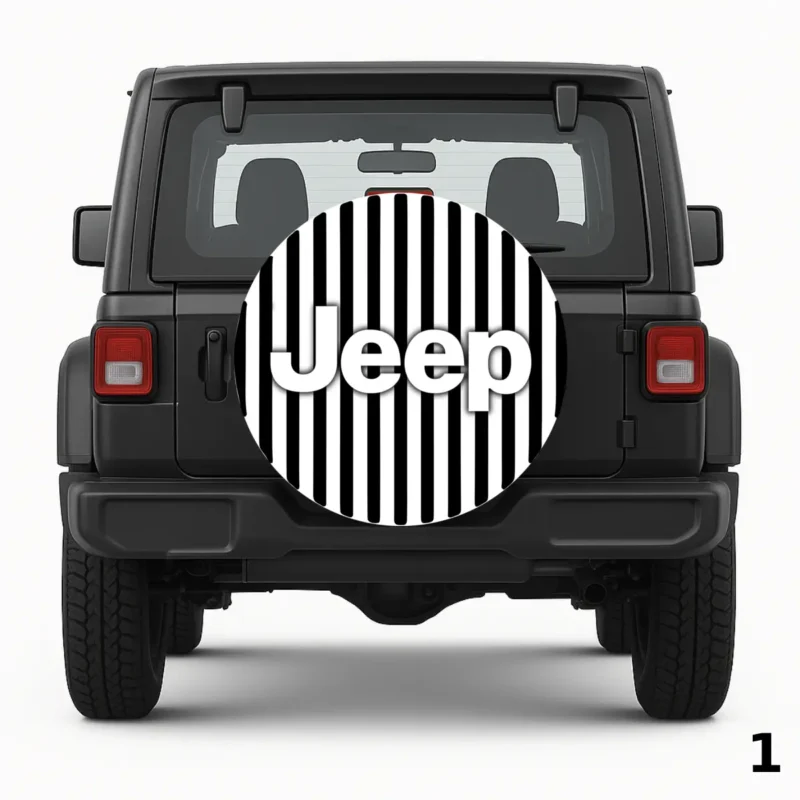 =Stripes Jeep Spare Tire Cover