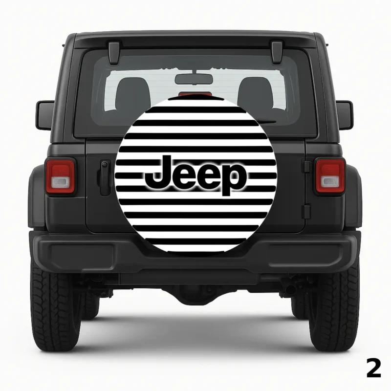 =Stripes Jeep Spare Tire Cover