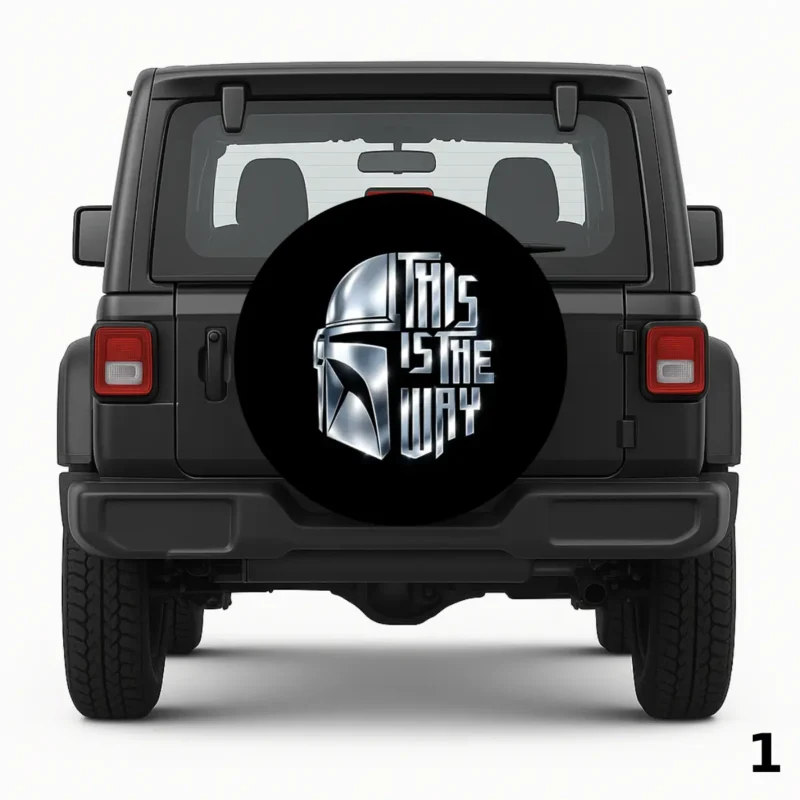 =The Mandalorian Helmet Spare Tire Cover