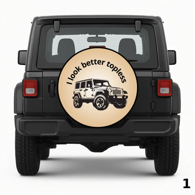 =Topless Jeep Spare Tire Cover