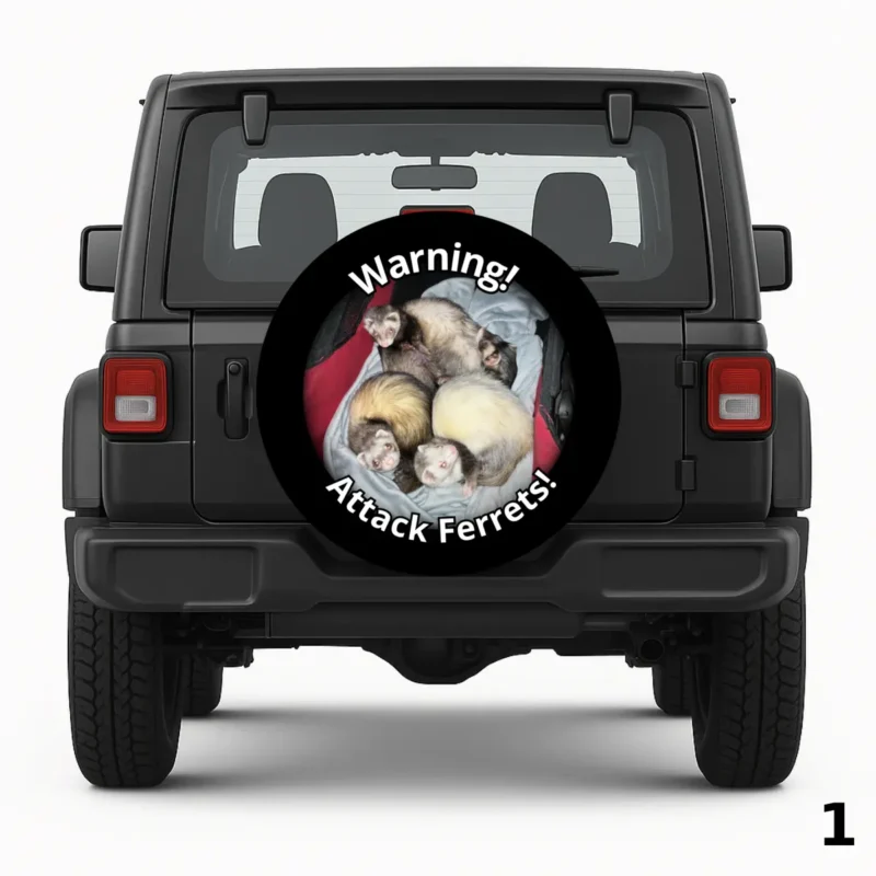=Warning! Attack Ferrets! Spare Tire Cover