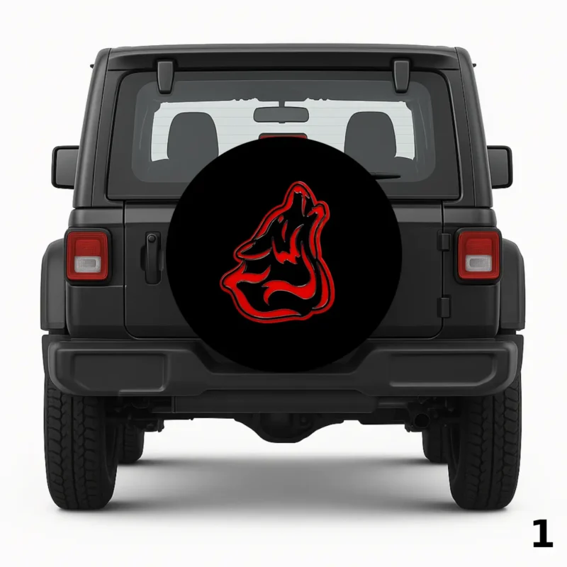 =Wolf Emblem Spare Tire Cover