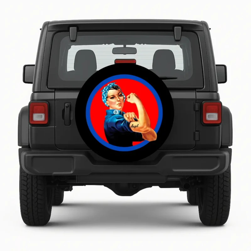 Rosie Riverter Angel Spare Tire Cover