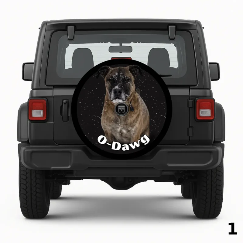 Winter Dog Spare Tire Cover