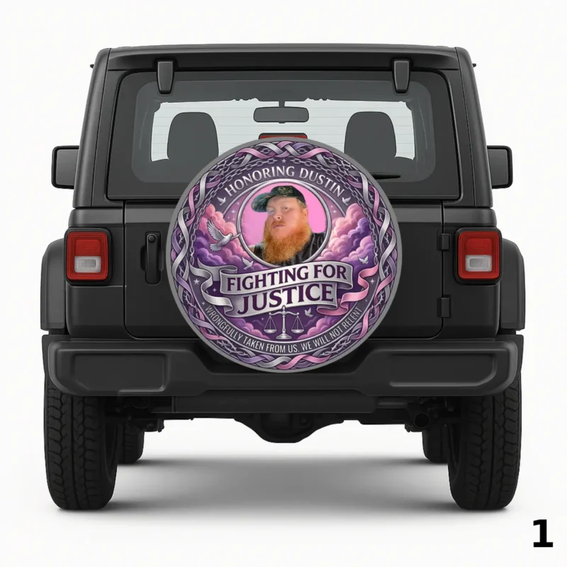 Justice for Dustin Spare Tire Cover