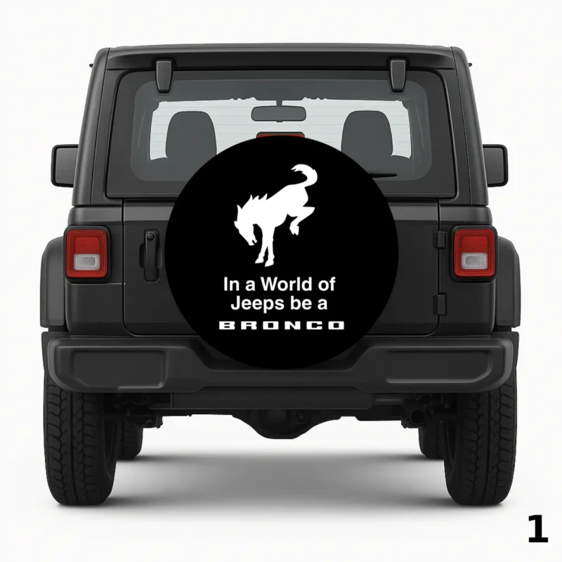 In a World of Jeeps bee a Bronco Spare Tire Cover