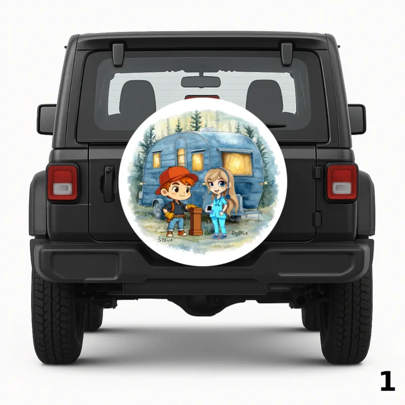 Steve and Dodie — custom spare tire cover by Wheel Shell