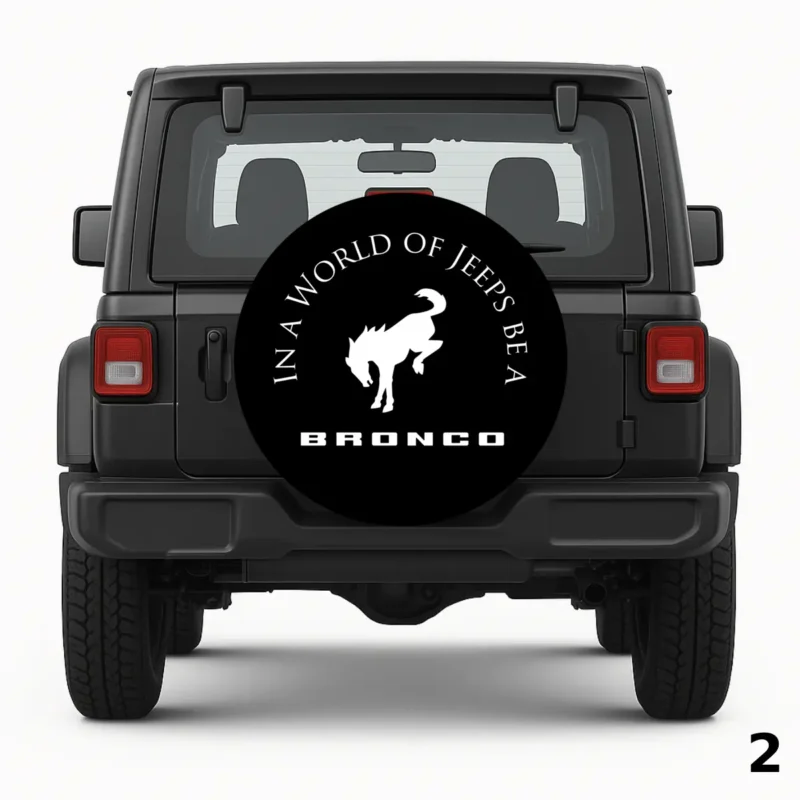 In a World of Jeeps bee a Bronco Spare Tire Cover
