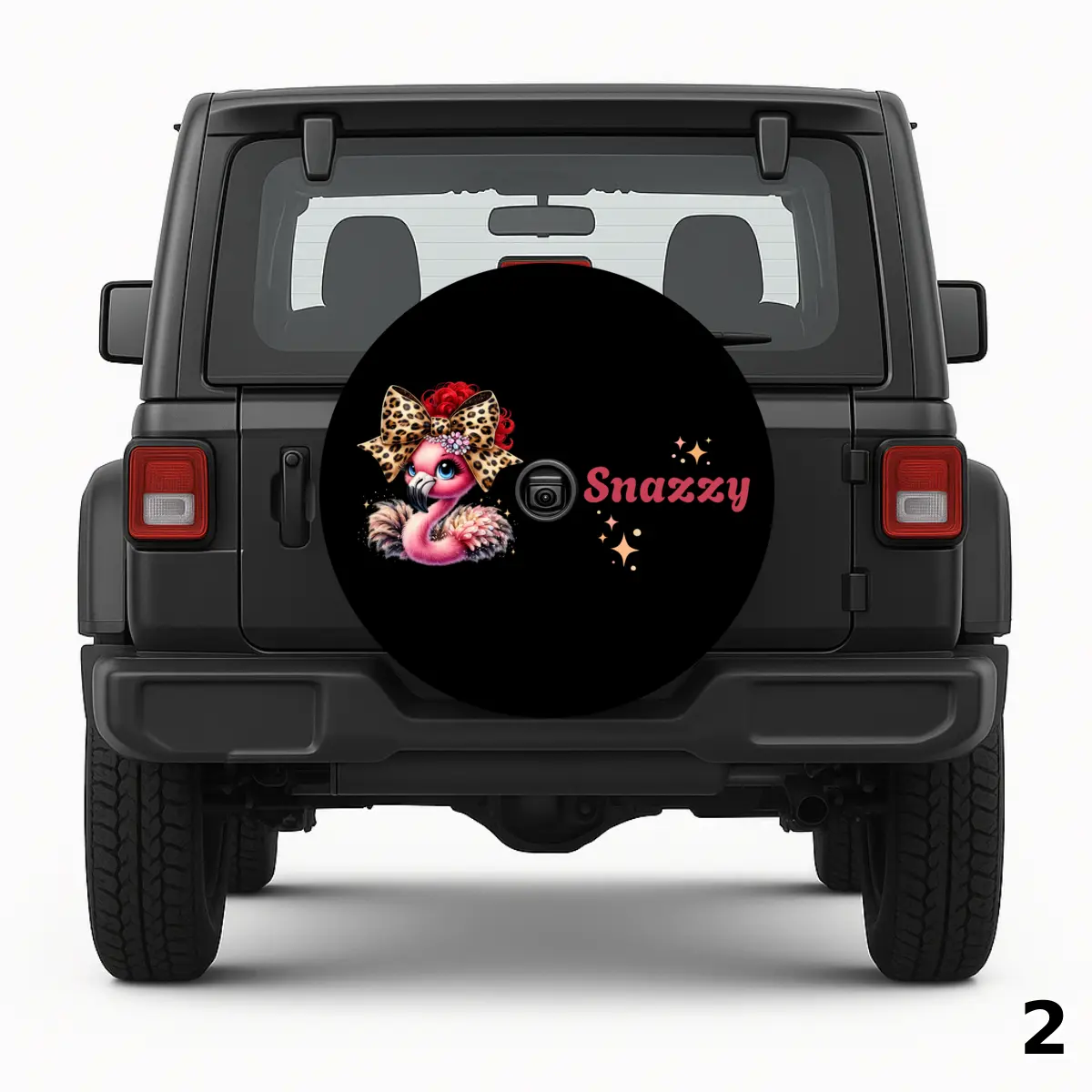 Snazzy Flamingo Spare Tire Cover - Image 2