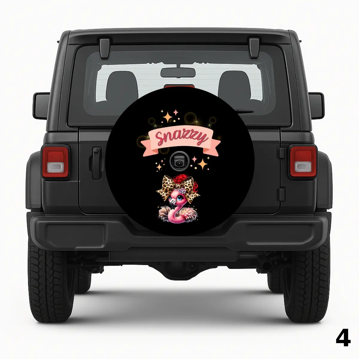 Snazzy Flamingo Spare Tire Cover - Image 4