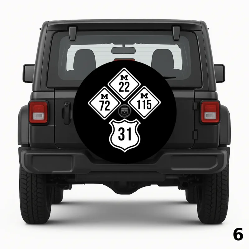 Michigan Highway signs Spare Tire Cover