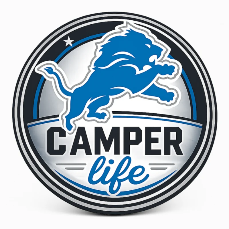 Camper life-Detroit Lions Spare Tire Cover