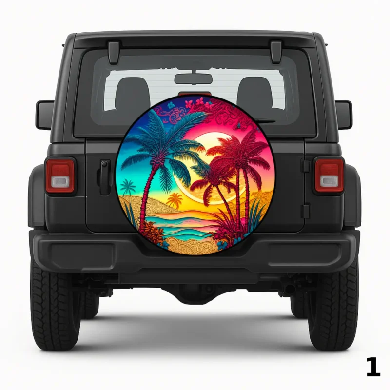 =Beach Design Spare Tire Cover