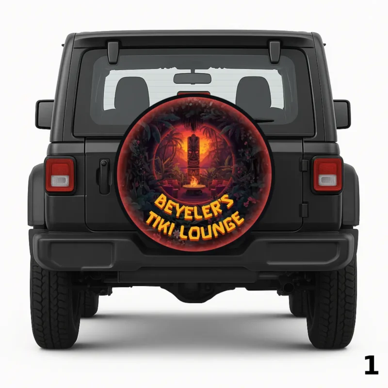 =Beyeler’s Tiki Lounge Spare Tire Cover
