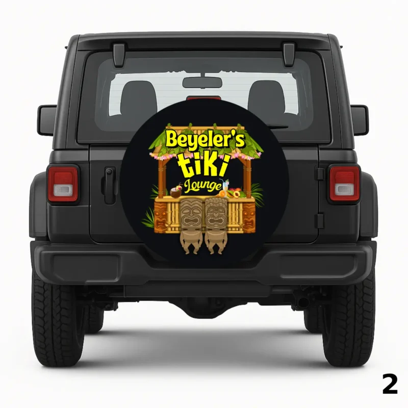 =Beyeler’s Tiki Lounge Spare Tire Cover