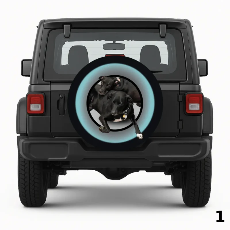 =Black Velvet Duo Spare Tire Cover