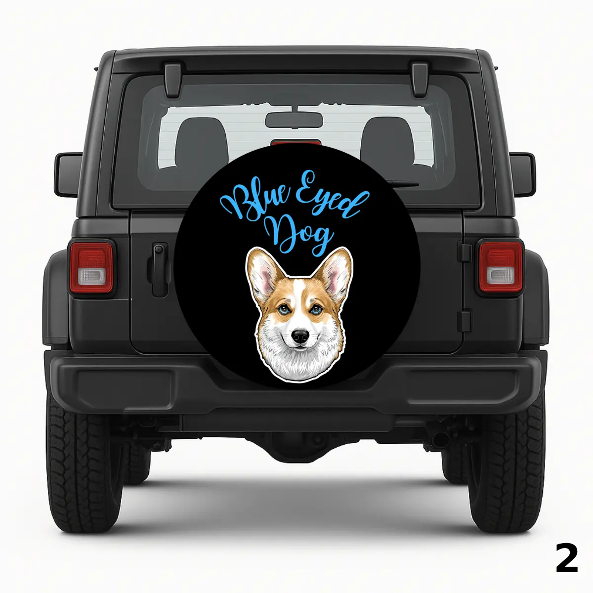 =Blue Eyed Dog Spare Tire Cover