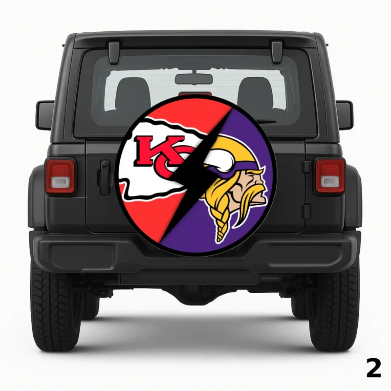 =Chiefs vs Vikings Spare Tire Cover