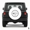 =Funda para Rueda de Repuesto Crossed Symbols Logo