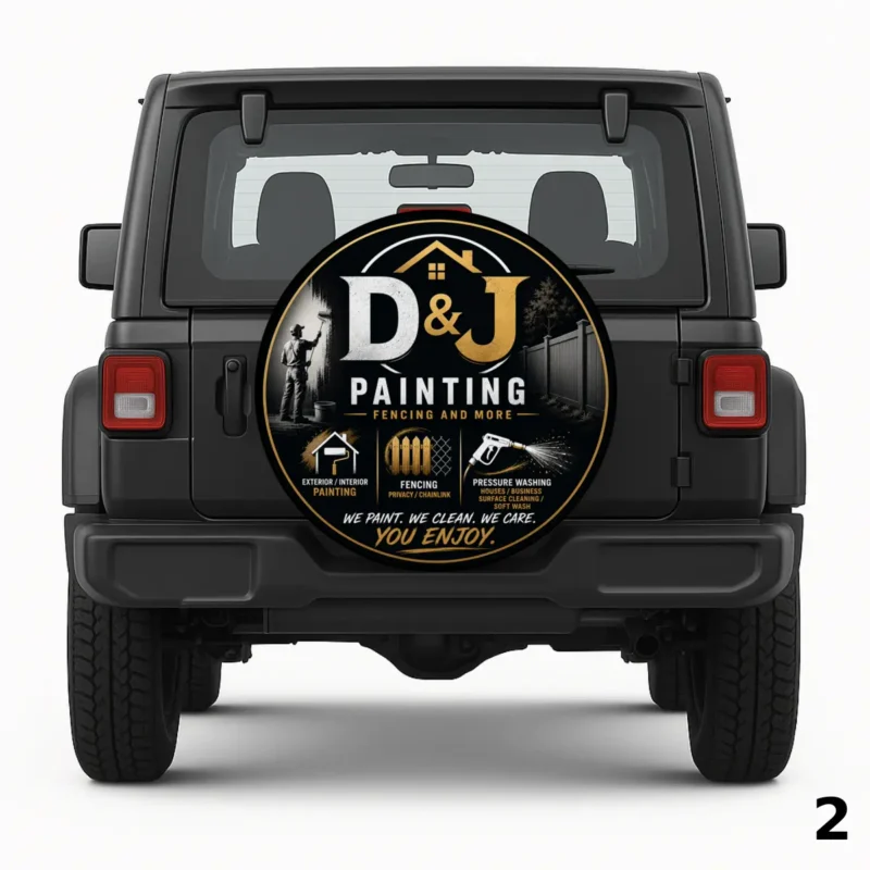 =D and J Painting, Fencing and More Housse de Roue de Secours