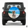 =Dog on the Beach Spare Tire Cover