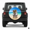 =Dog on the Beach Spare Tire Cover