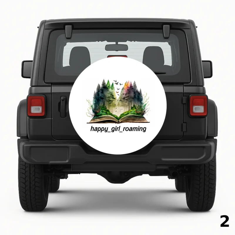 =Happy Girl Roaming Spare Tire Cover