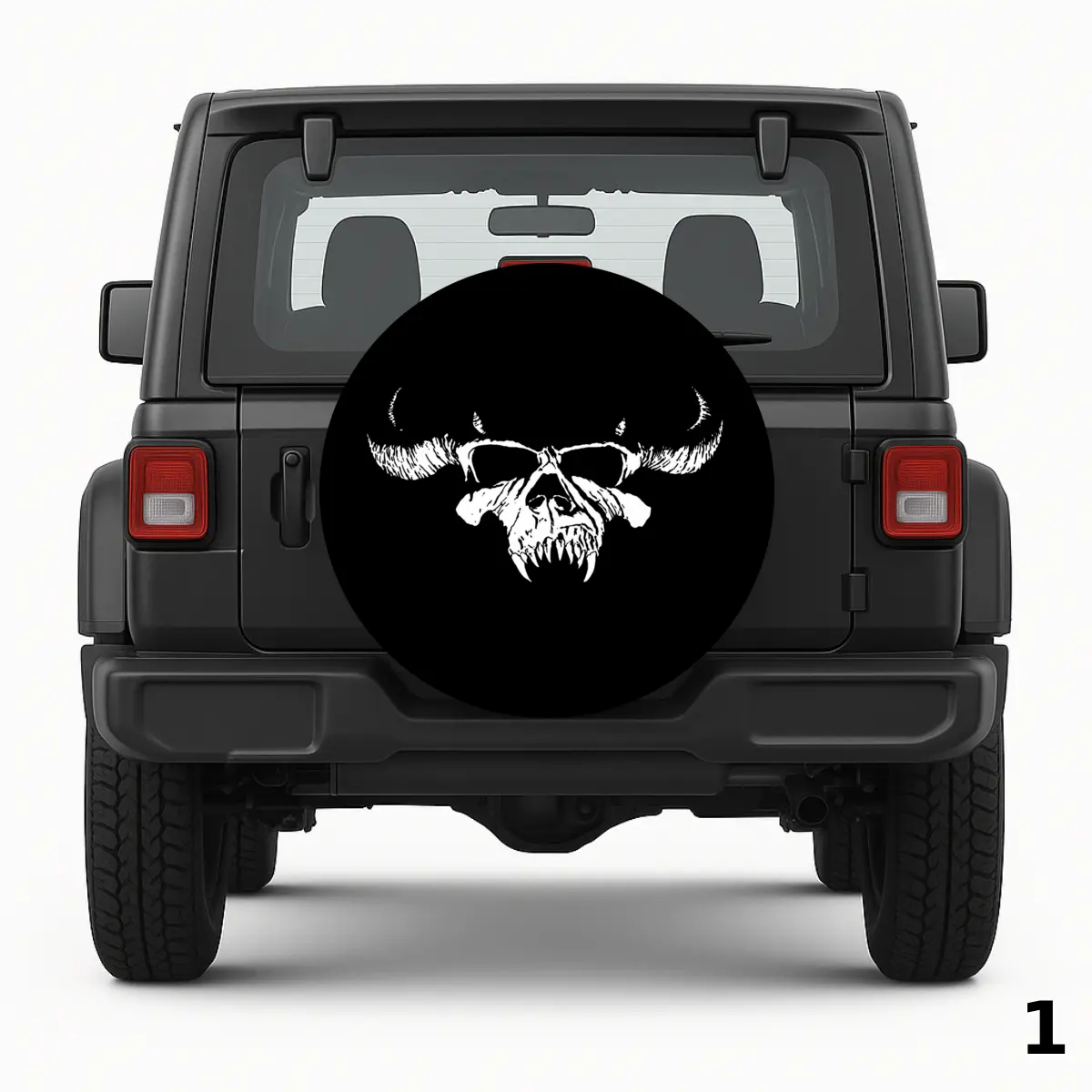 =Horned Skull Spare Tire Cover